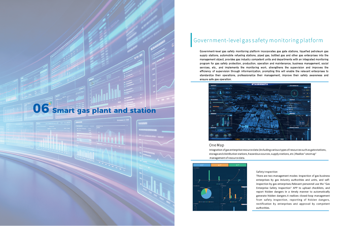 Government gas safety monitoring platform brochure page