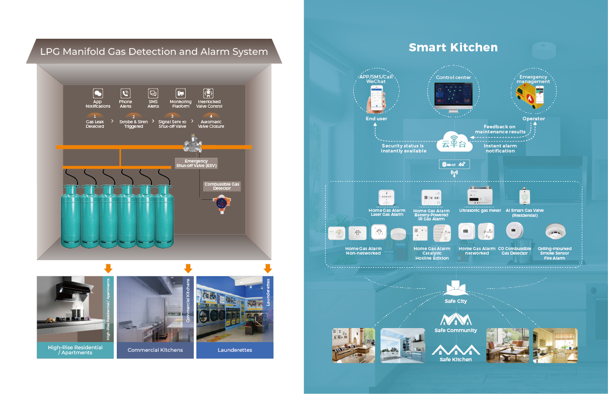 LPG manifold gas alarm system brochure page